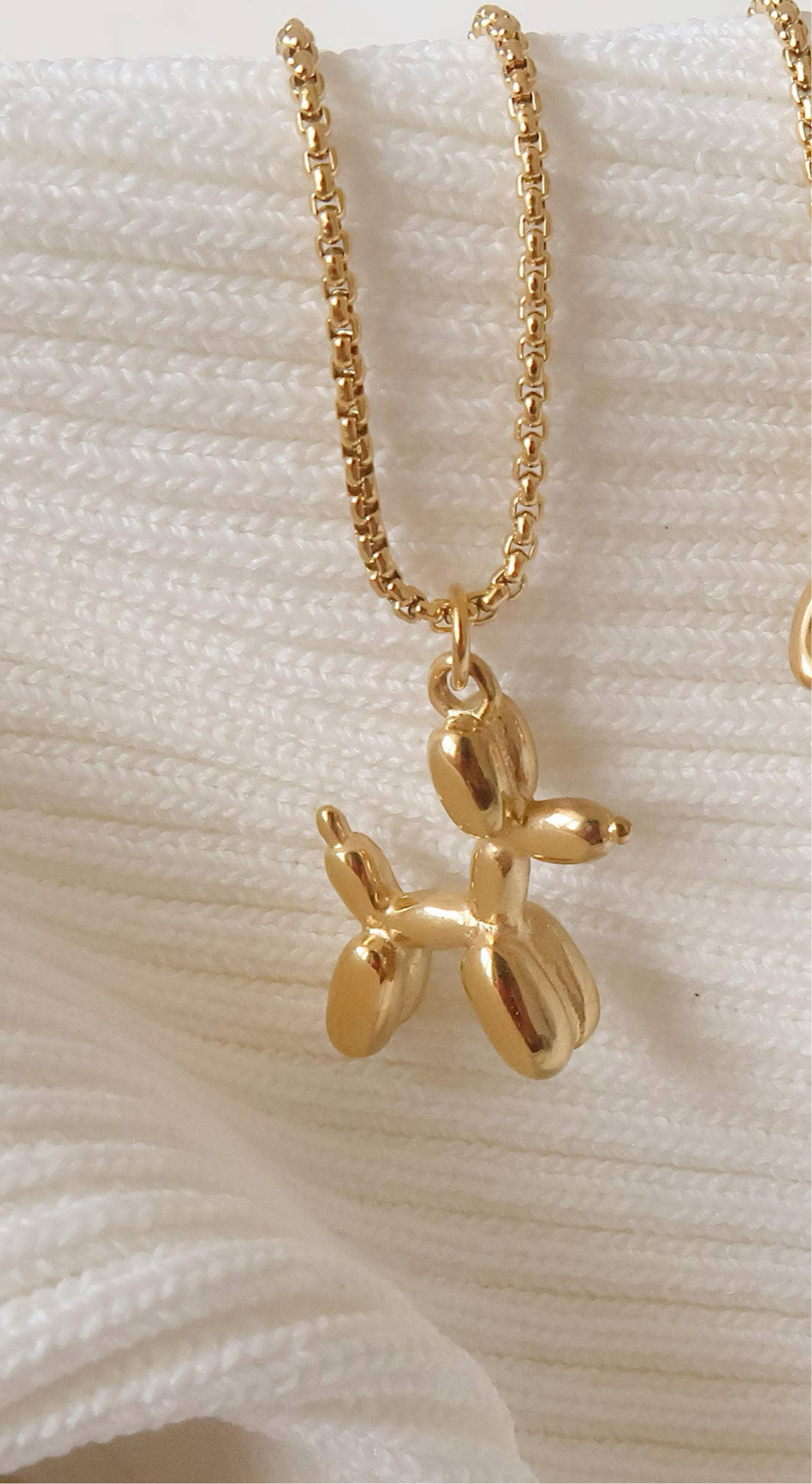 Liten Ballonghund Smycke - 18K Guldpläterat - Halsband med Berlock
