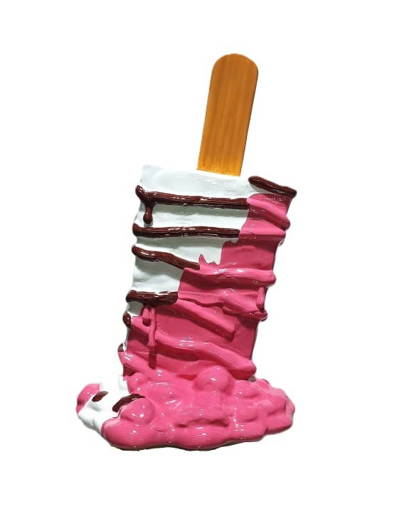 Melting Glass Sculpture - Pink Popart Decoration
