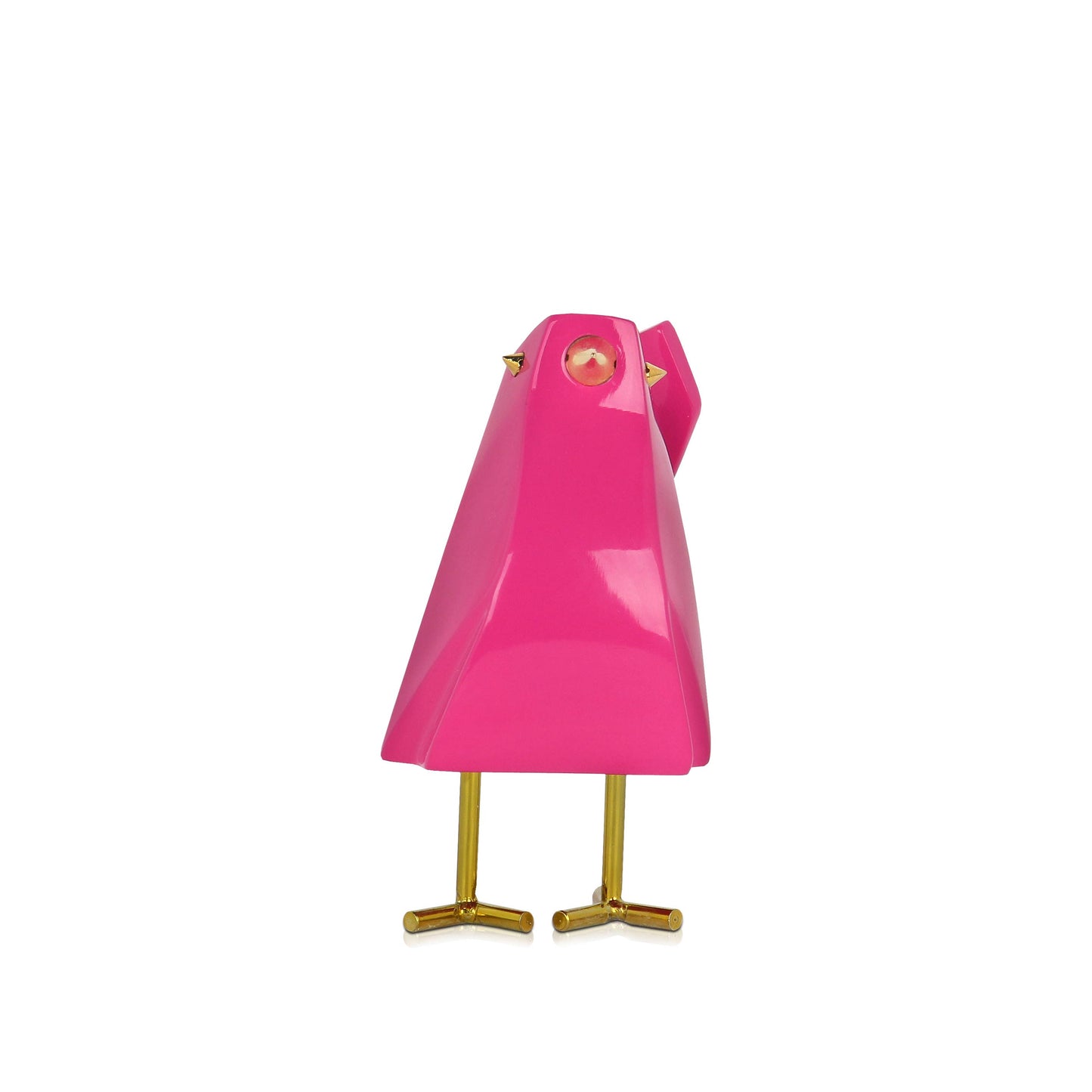 Modern Bird - Sculpture in Lacquered Resin - Dark Pink