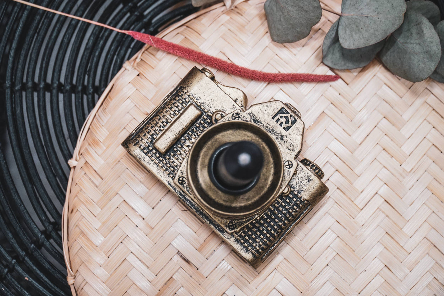 Camera Candlestick - Gold