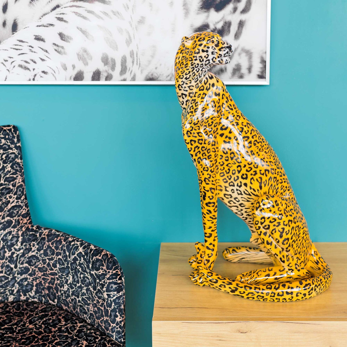 Cheetah Sculpture in Resin