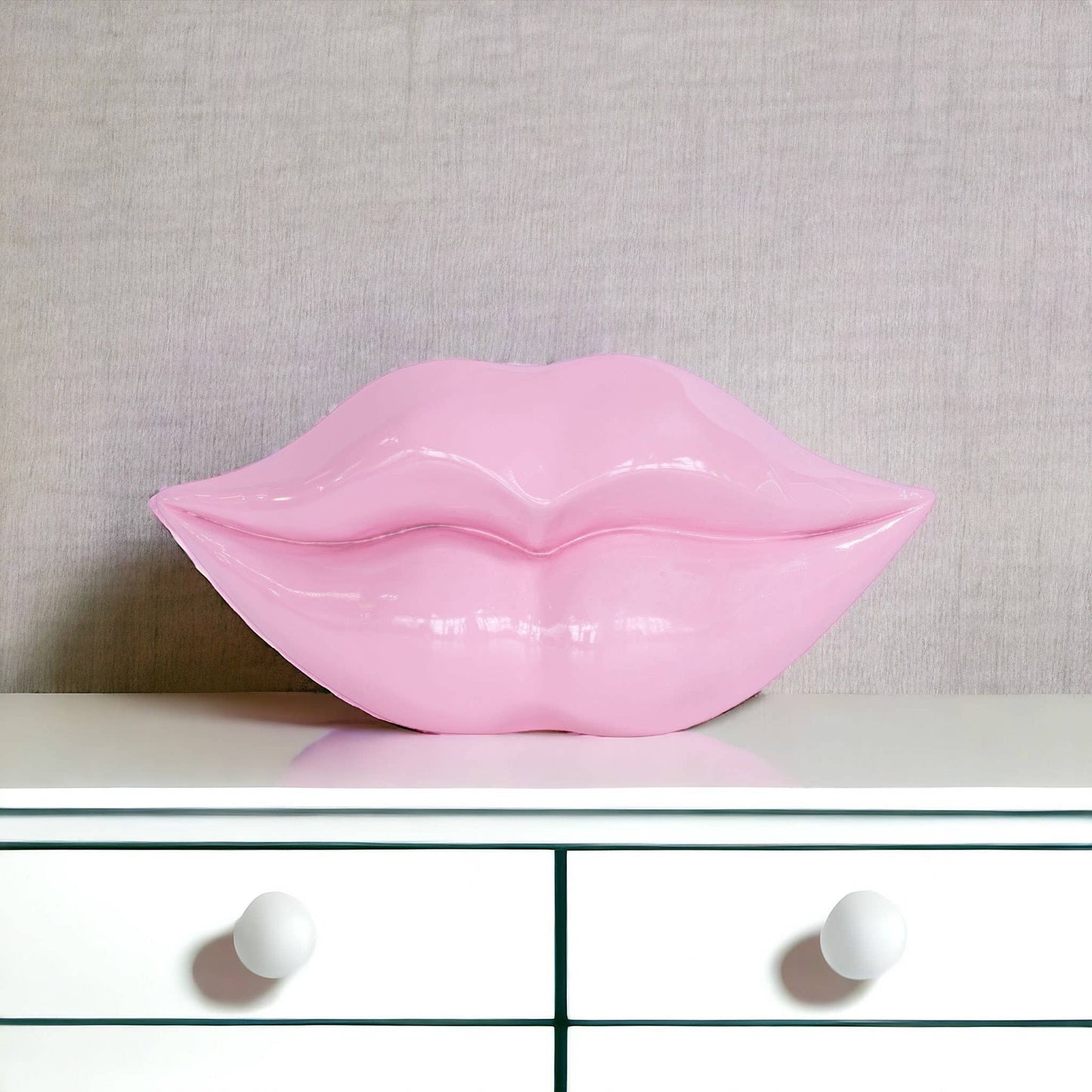 Pink Lip Sculpture - Cheeky Design for Home Decor