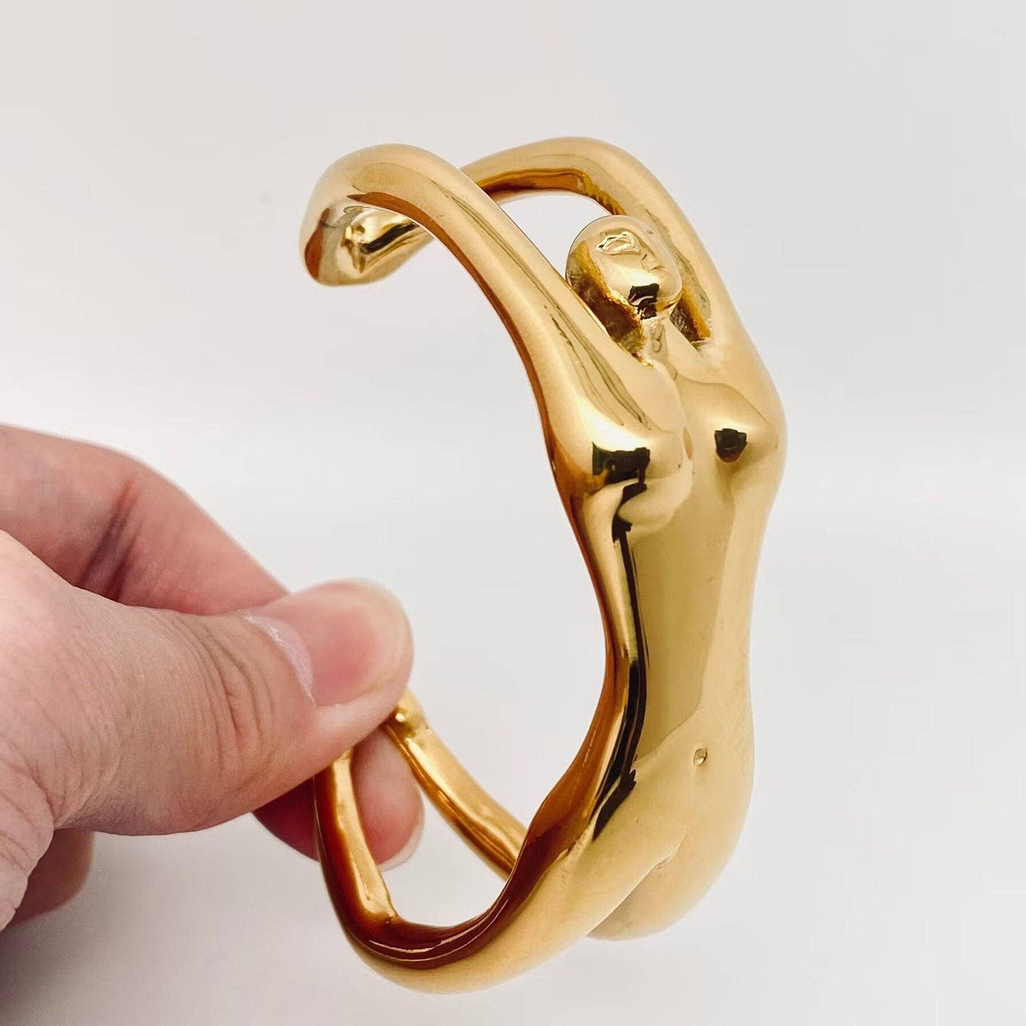 Kvinnokropp 18K Guldpläterat Armband i Rostfritt Stål