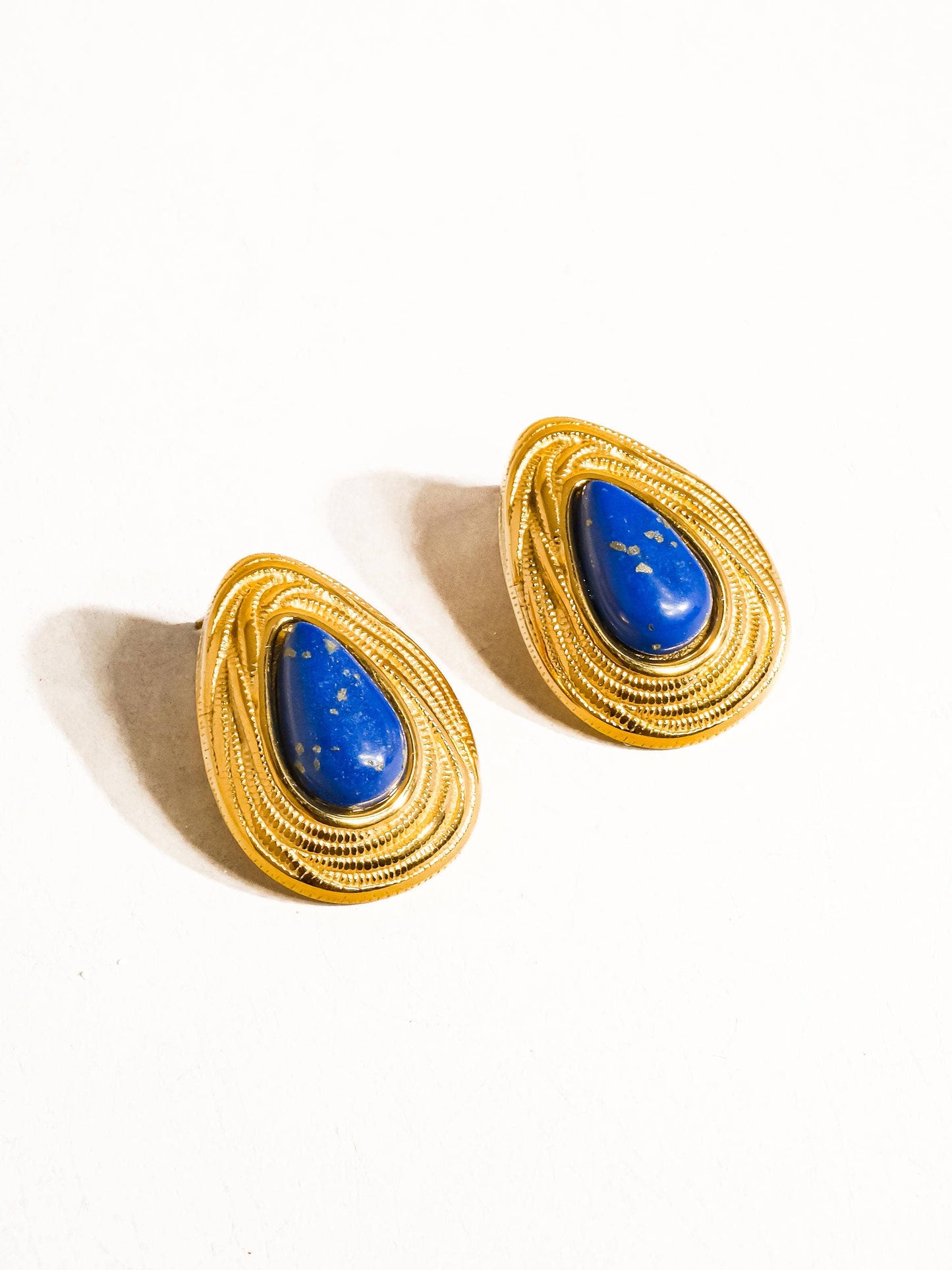 Christine - Lapis Lazuli Droppörhängen – 18K Guldplätering