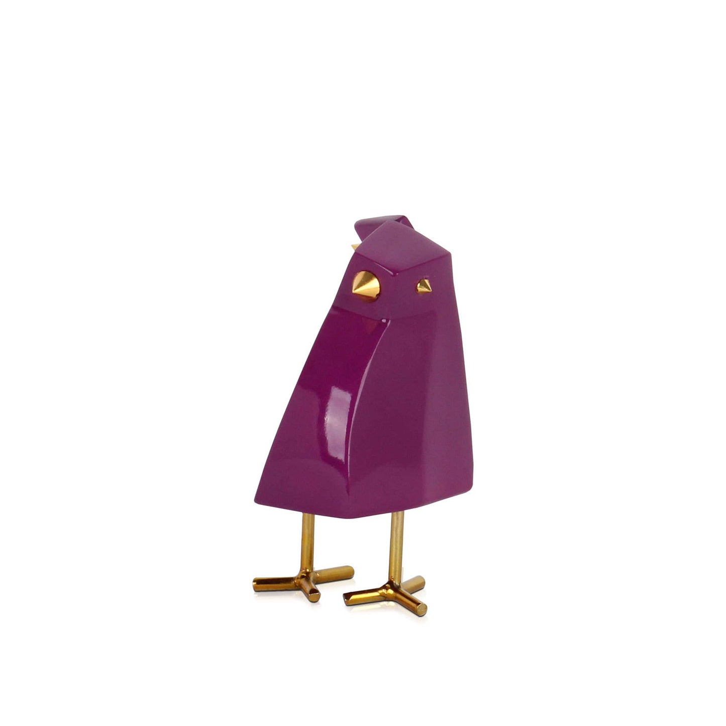 Modern Bird - Sculpture in Lacquered Resin - Purple
