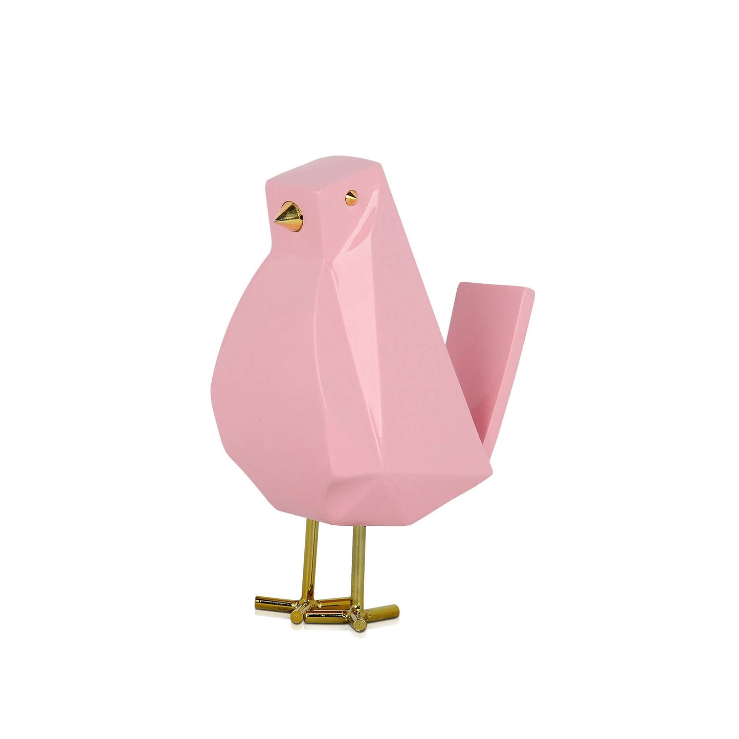Modern Bird - Sculpture in Lacquered Resin - Pink
