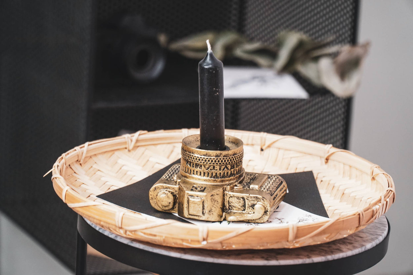 Camera Candlestick - Gold