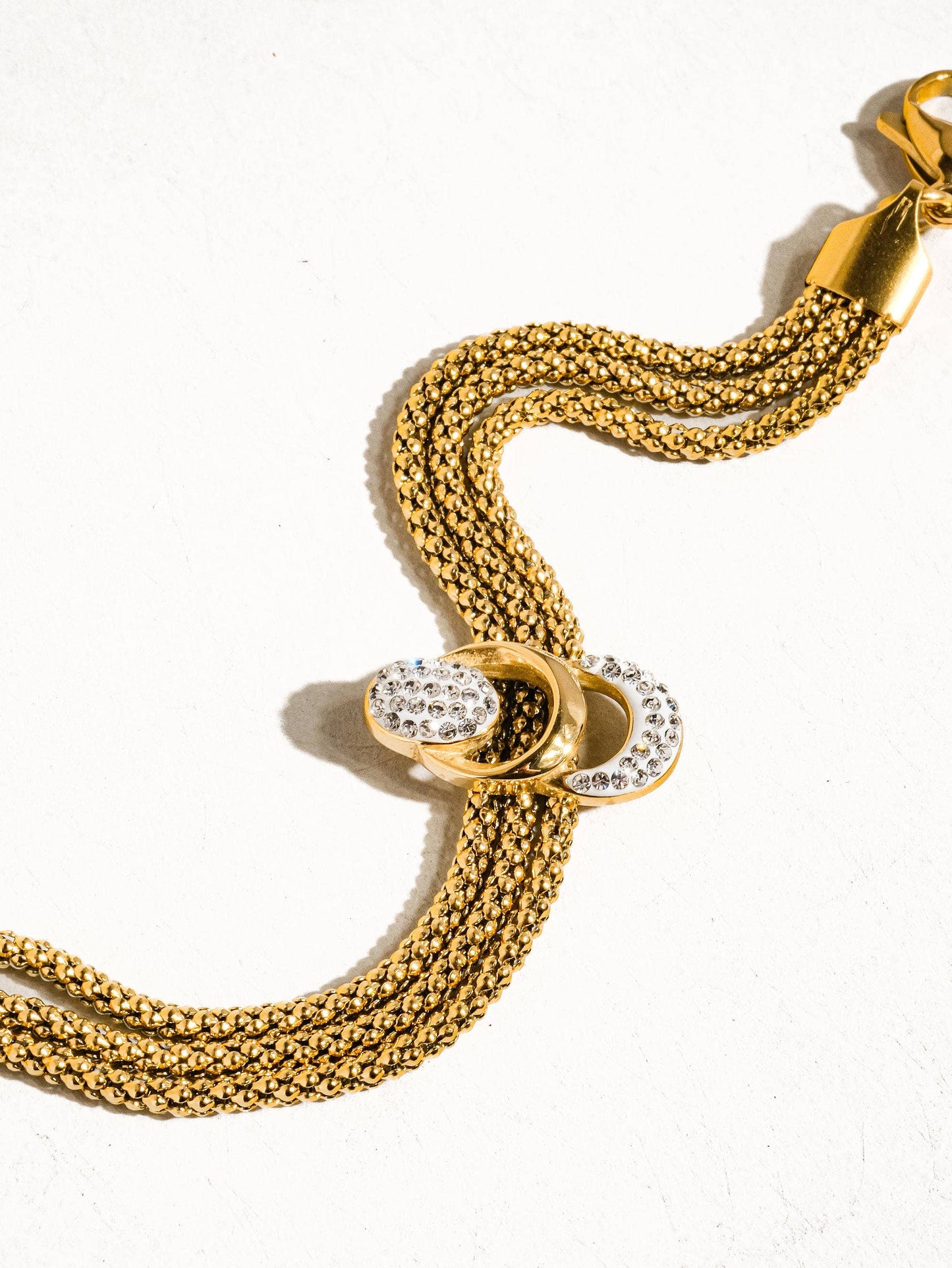 Sophie - Bracelet With 18K Gold Plated And Cubic Zirconia Details: Elegant Chain Design