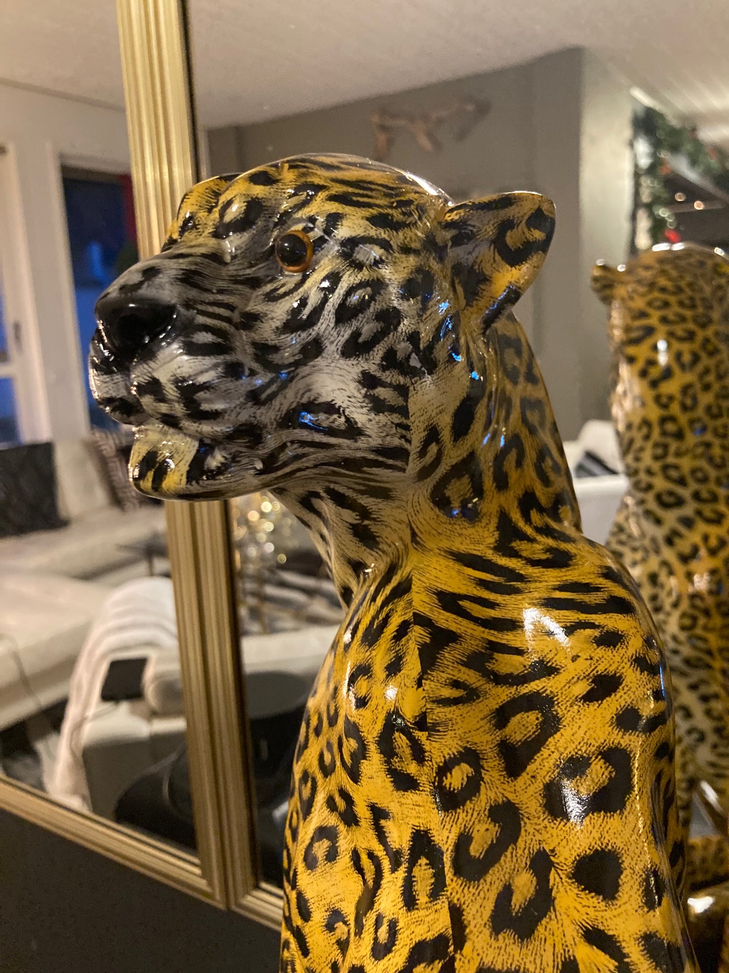 Cheetah Sculpture in Resin