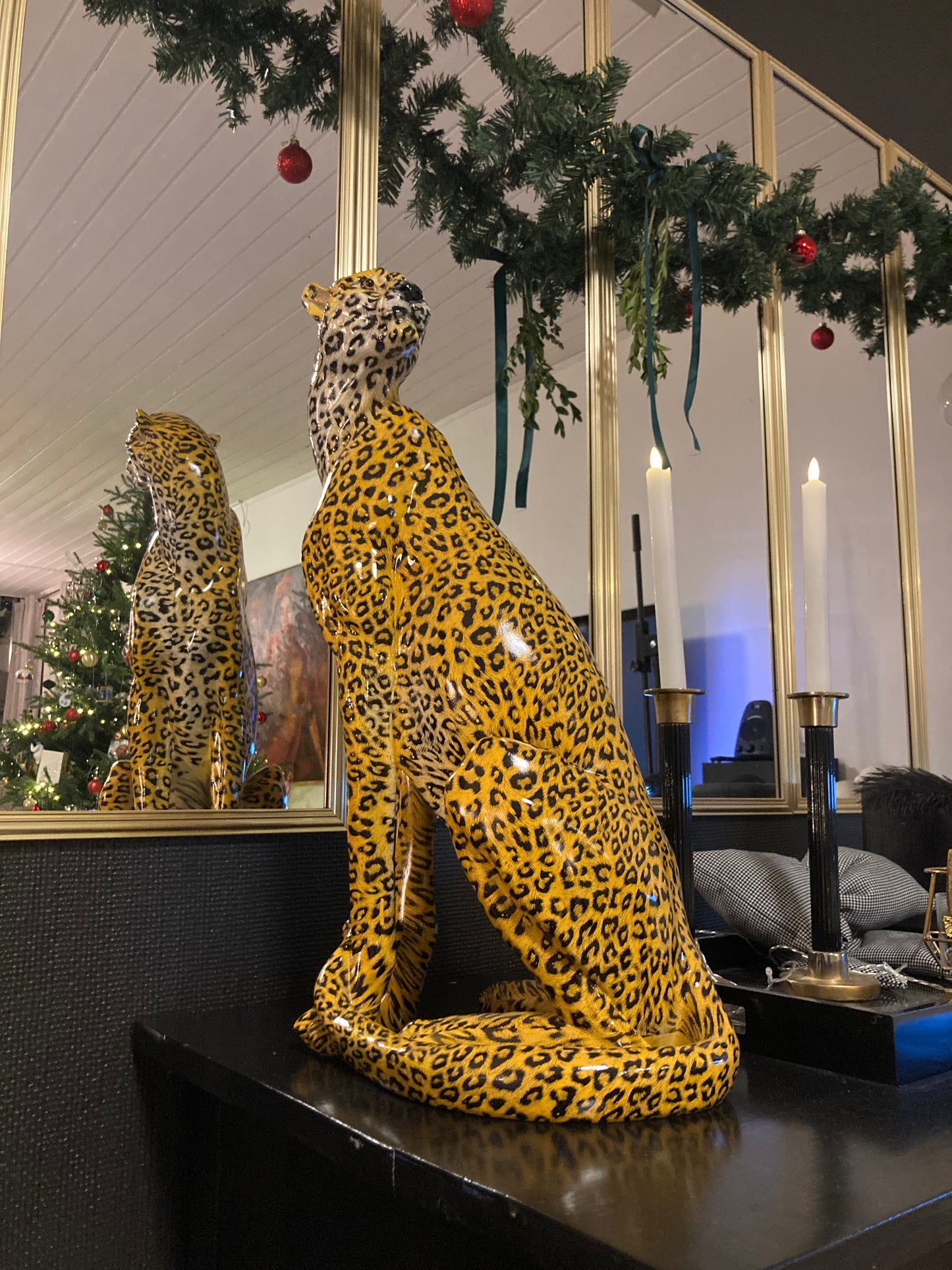 Cheetah Sculpture in Resin