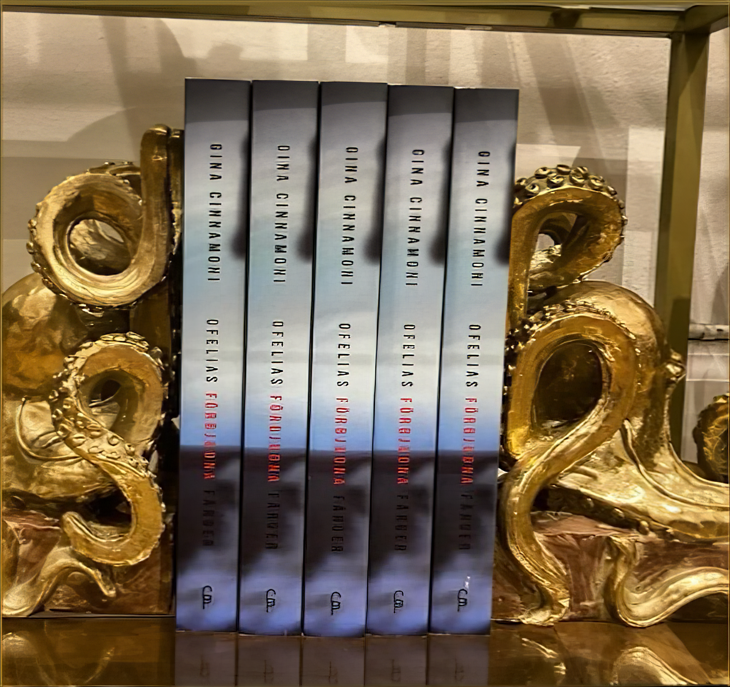 Octopus Bookend - Pair - Gold