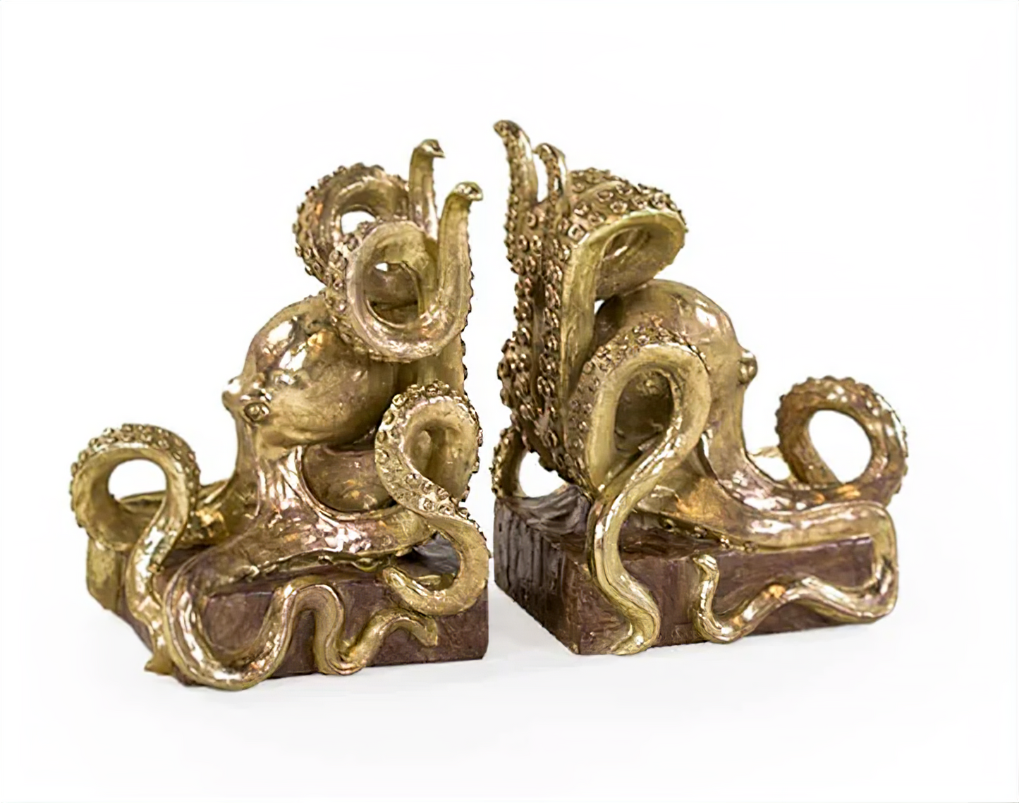 Octopus Bookend - Pair - Gold