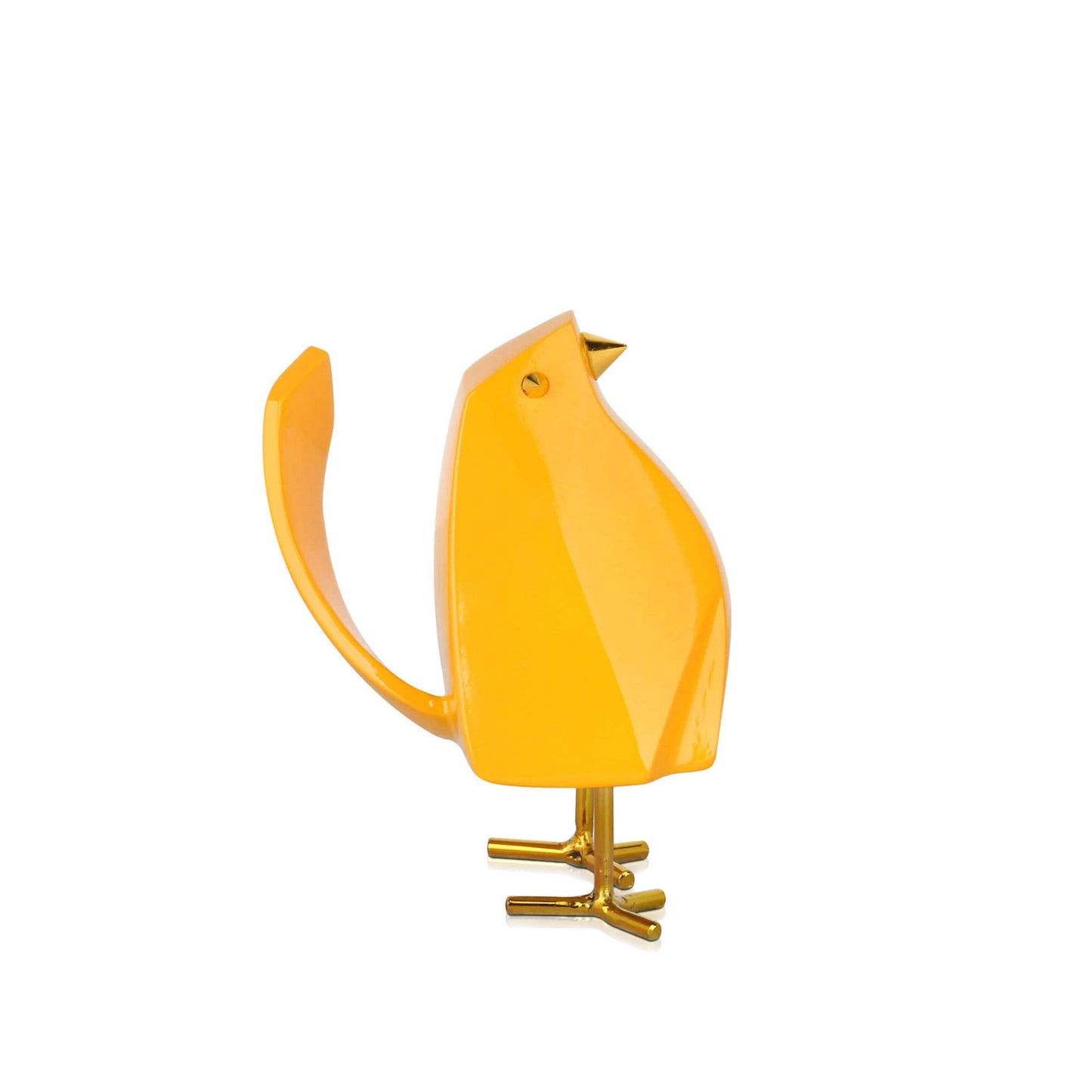 Modern Bird - Sculpture in Lacquered Resin - Yellow