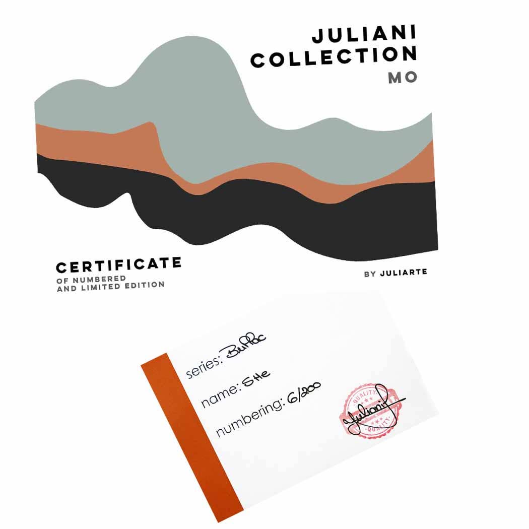 Blå Tjur (S) - Handmålad och Numrerad Skulptur med Certifikat