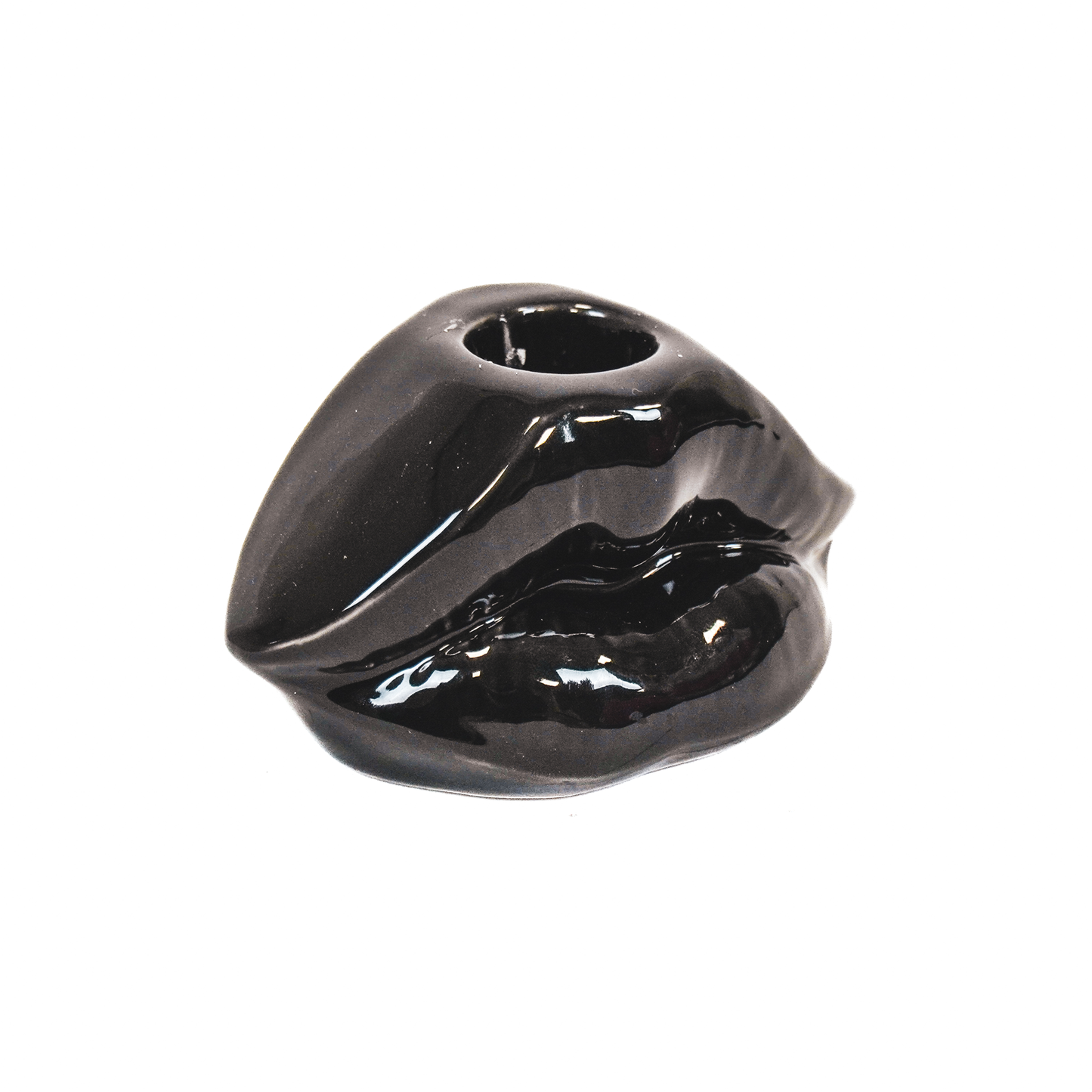 Lip-shaped Candlestick - Black