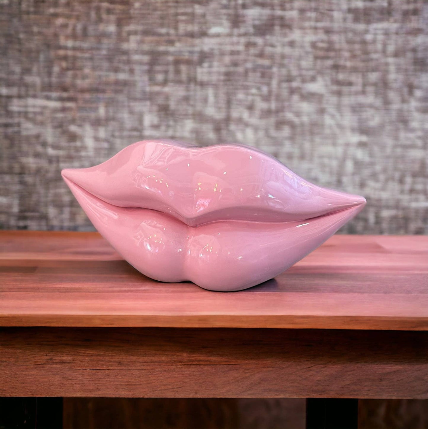Pink Lip Sculpture - Cheeky Design for Home Decor