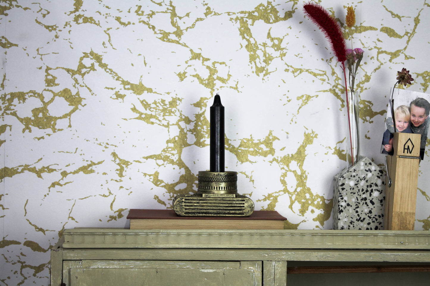 Camera Candlestick - Gold