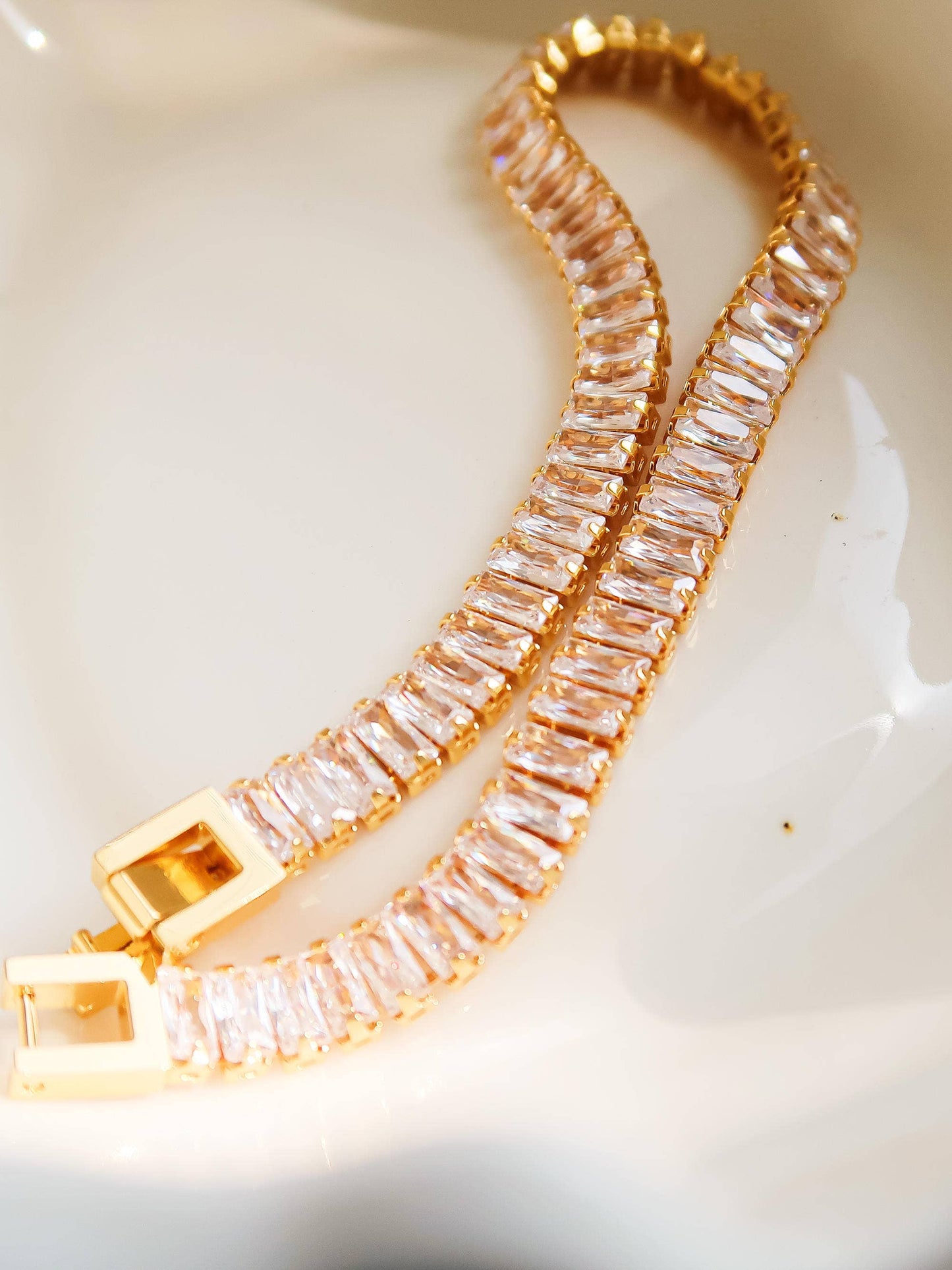 Fredrika - 18K Gold Plated Glam Bracelet With Cubic Zirconia