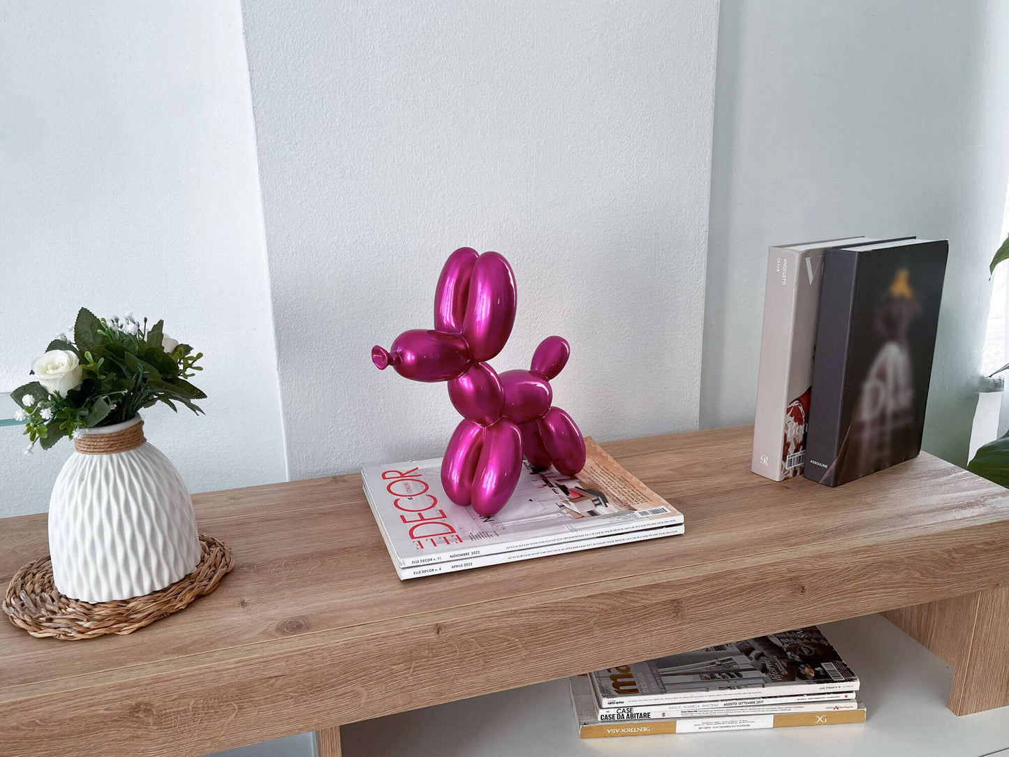 Ballonghund - Hartsskulptur - Fuschia - Prydnad