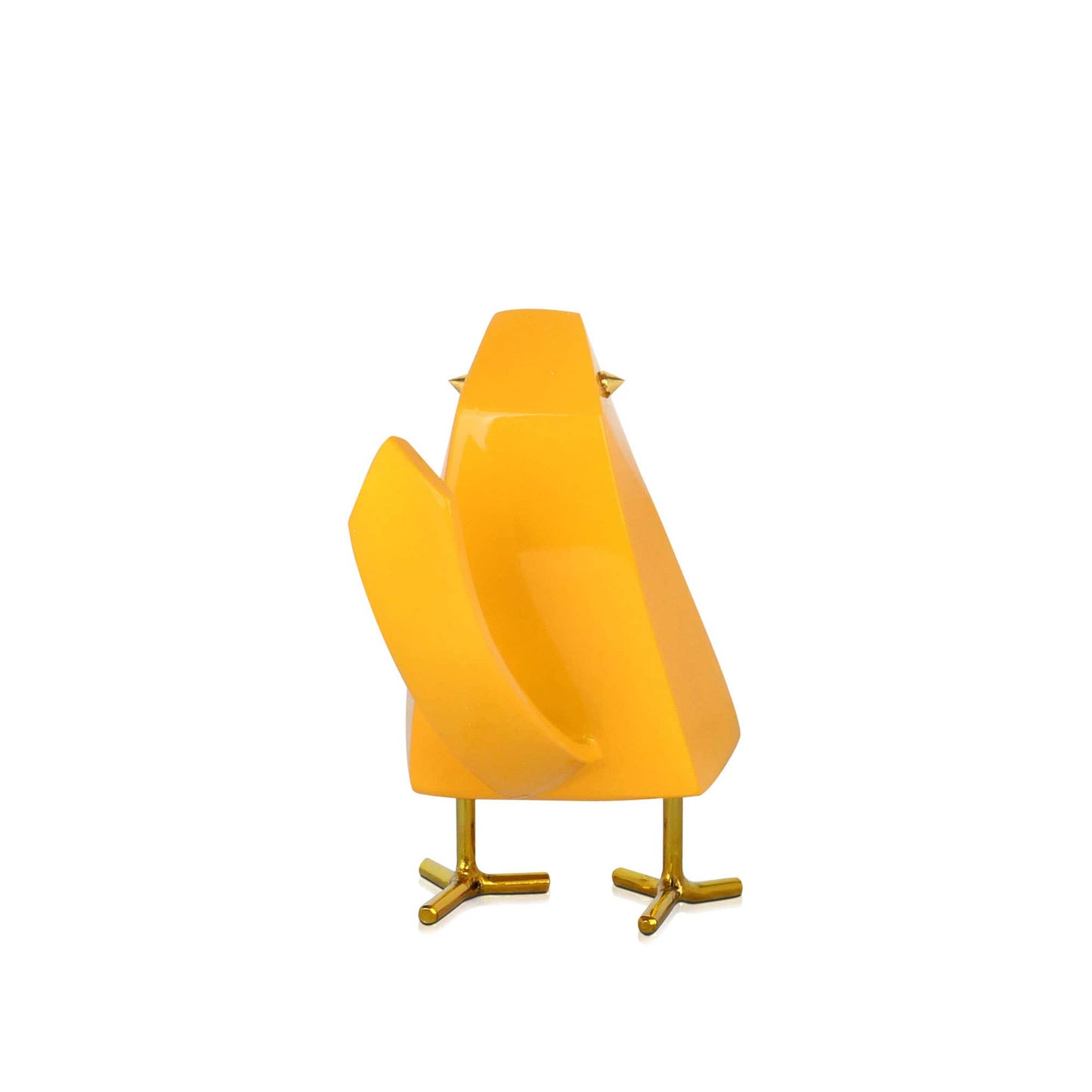 Modern Bird - Sculpture in Lacquered Resin - Yellow