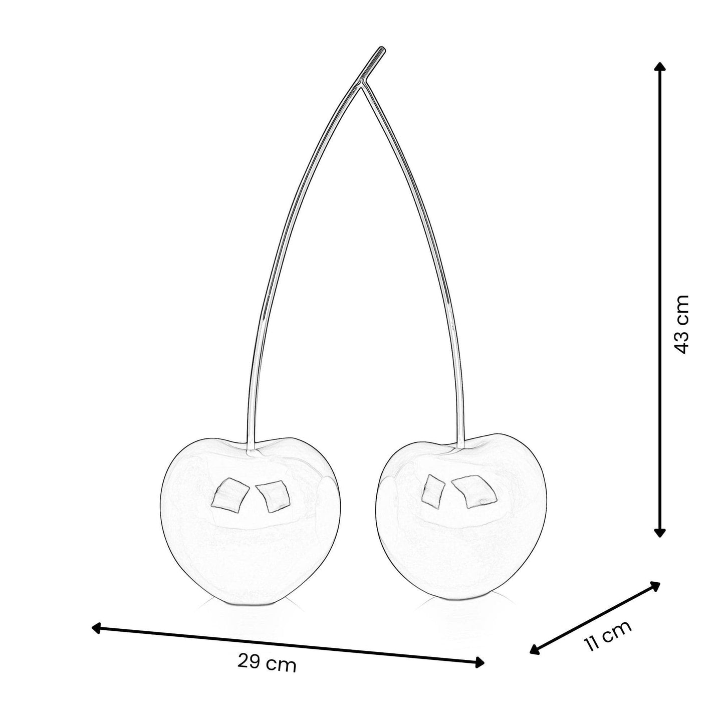 Cherry Double - Resin Sculpture – Red