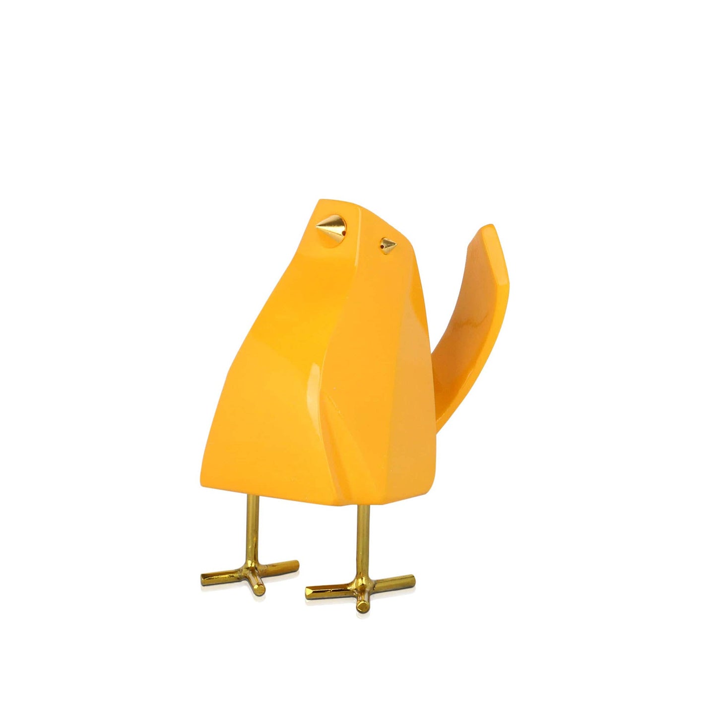 Modern Bird - Sculpture in Lacquered Resin - Yellow