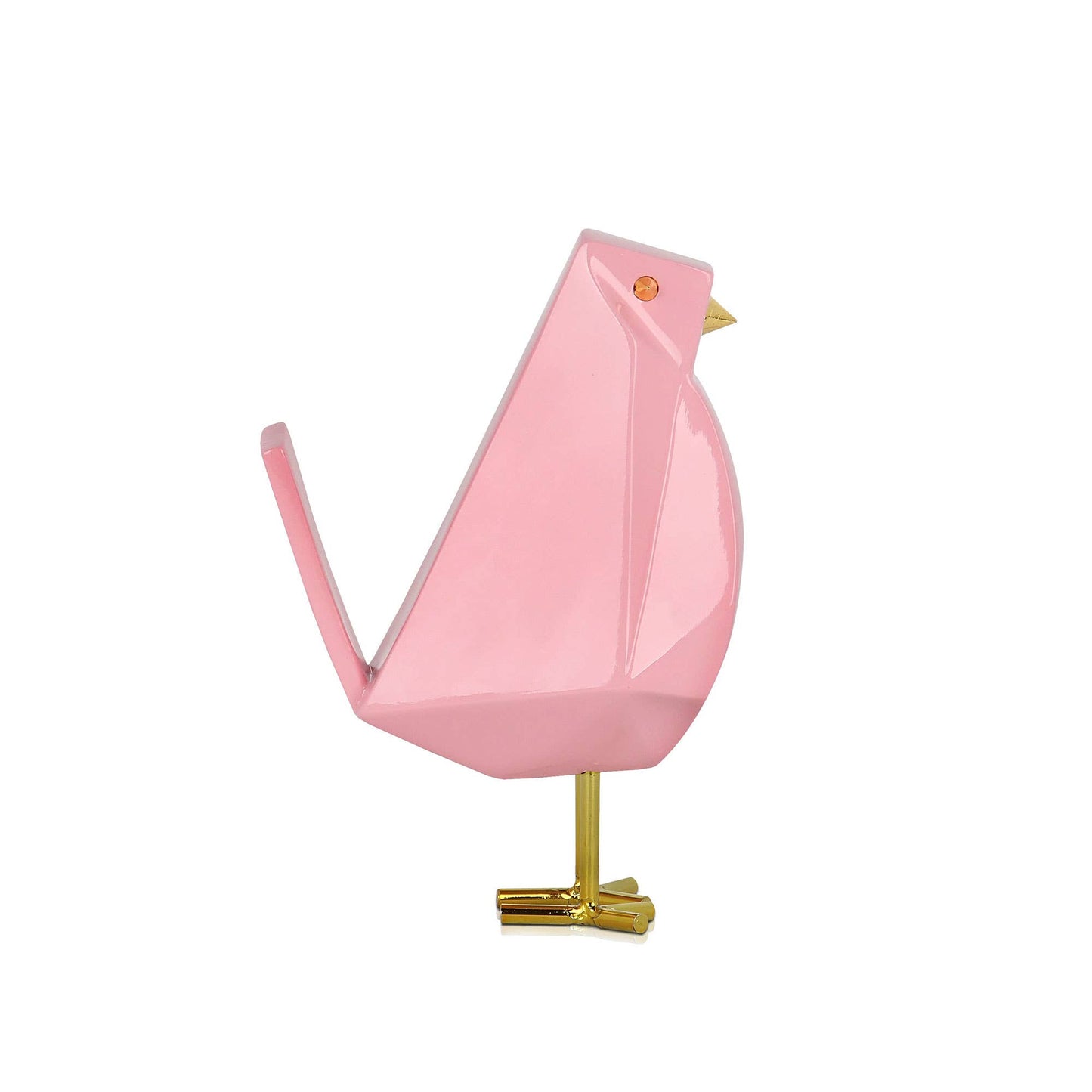 Modern Bird - Sculpture in Lacquered Resin - Pink