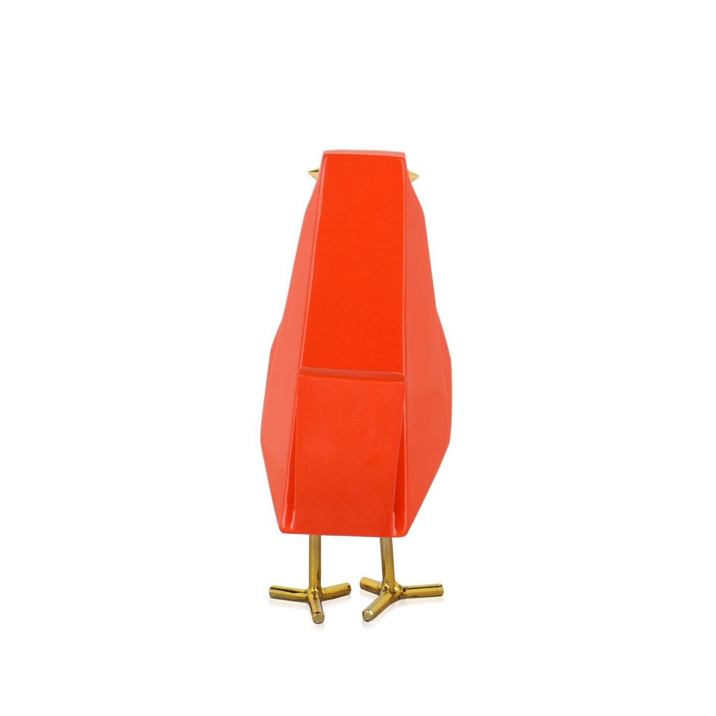 Modern Bird - Sculpture in Lacquered Resin - Orange