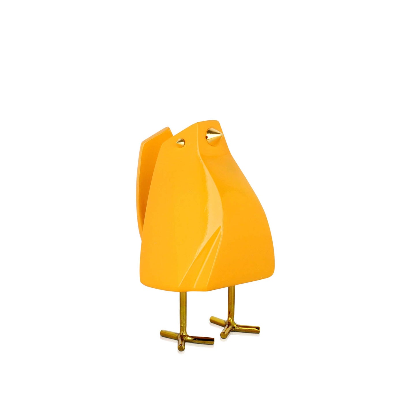 Modern Bird - Sculpture in Lacquered Resin - Yellow