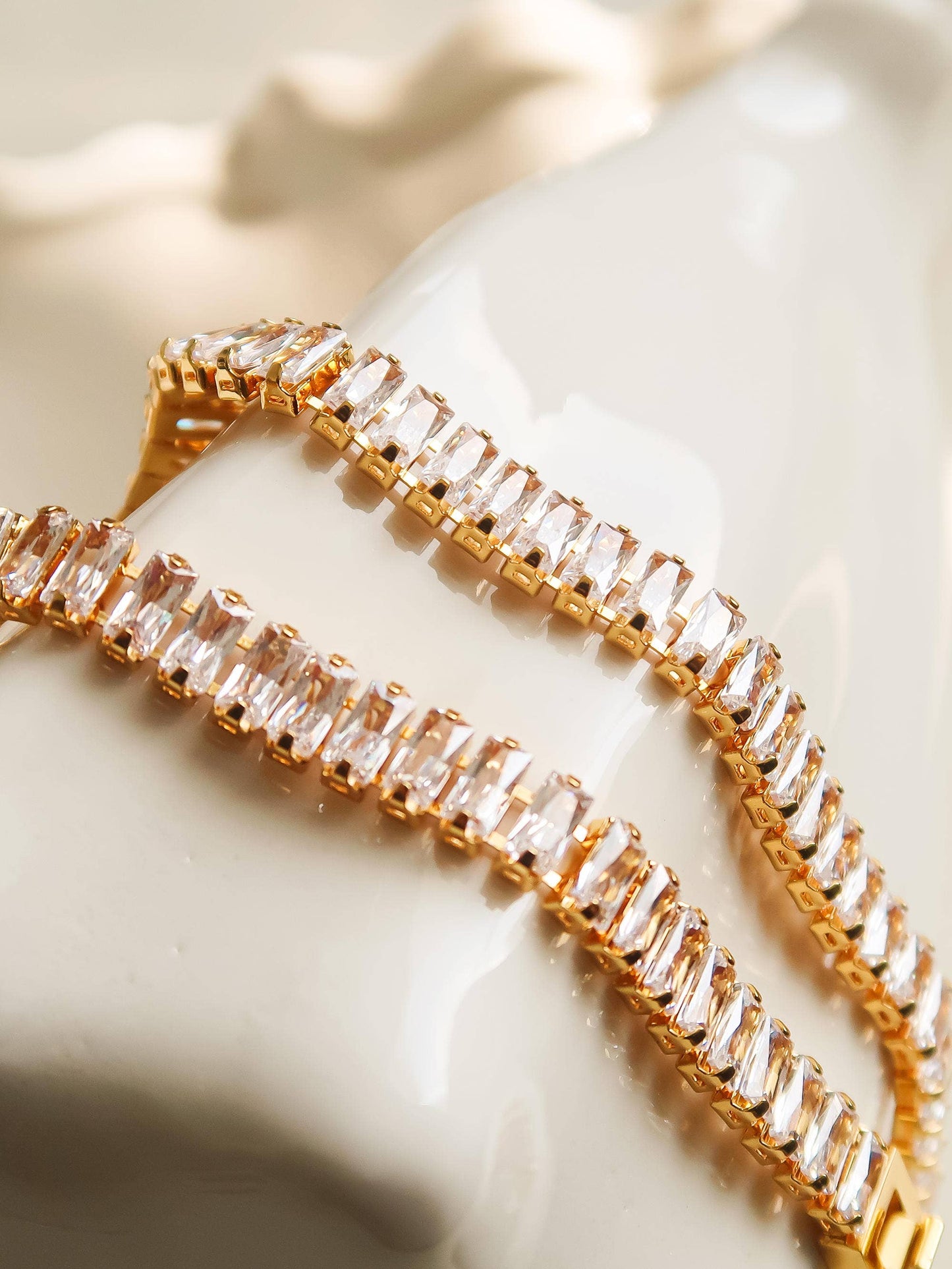 Fredrika - 18K Gold Plated Glam Bracelet With Cubic Zirconia