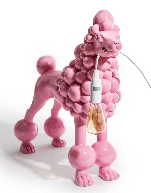 Table Lamp Pink Poodle