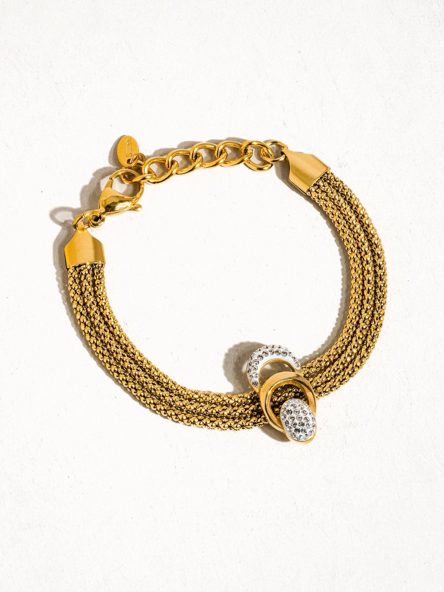 Sophie - Bracelet With 18K Gold Plated And Cubic Zirconia Details: Elegant Chain Design