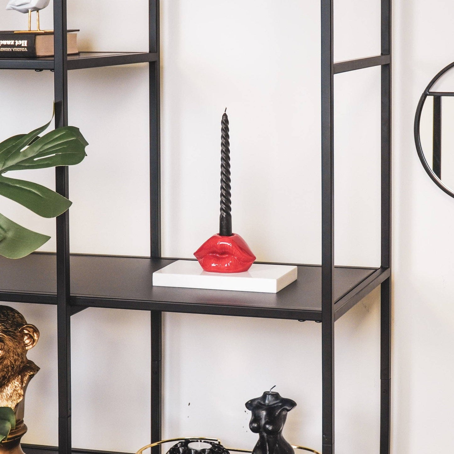 Lip-shaped Candlestick - Red