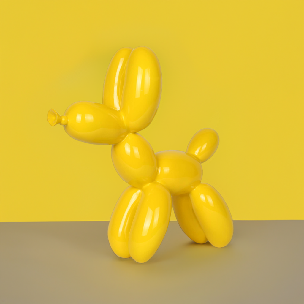 Balloon Dog - Resin Sculpture - Yellow - Ornament