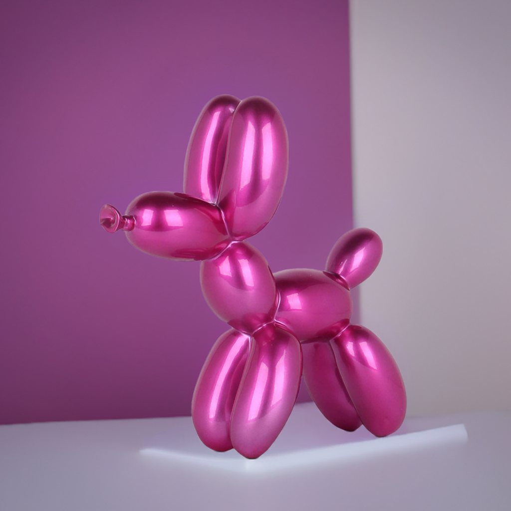 Ballonghund - Hartsskulptur - Fuschia - Prydnad