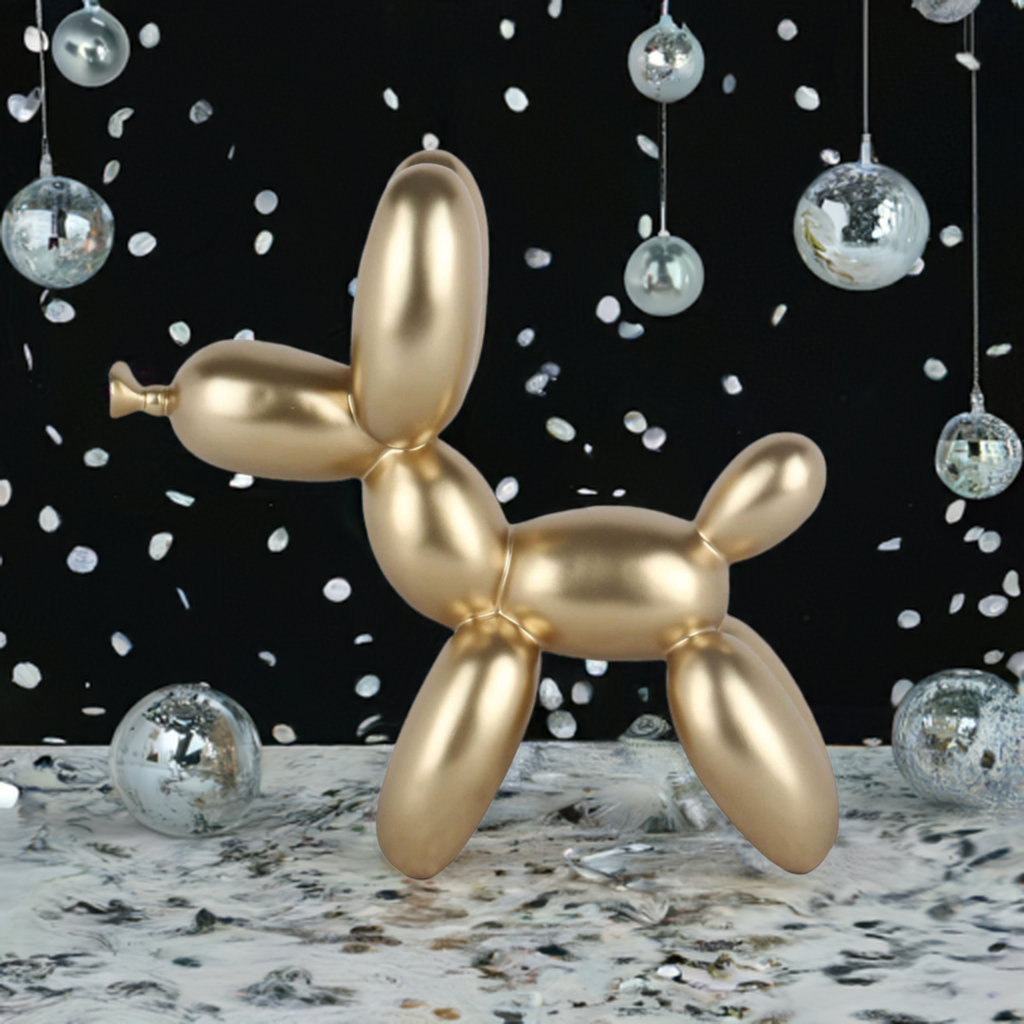 Balloon Dog - Resin Sculpture - Gold - Ornament