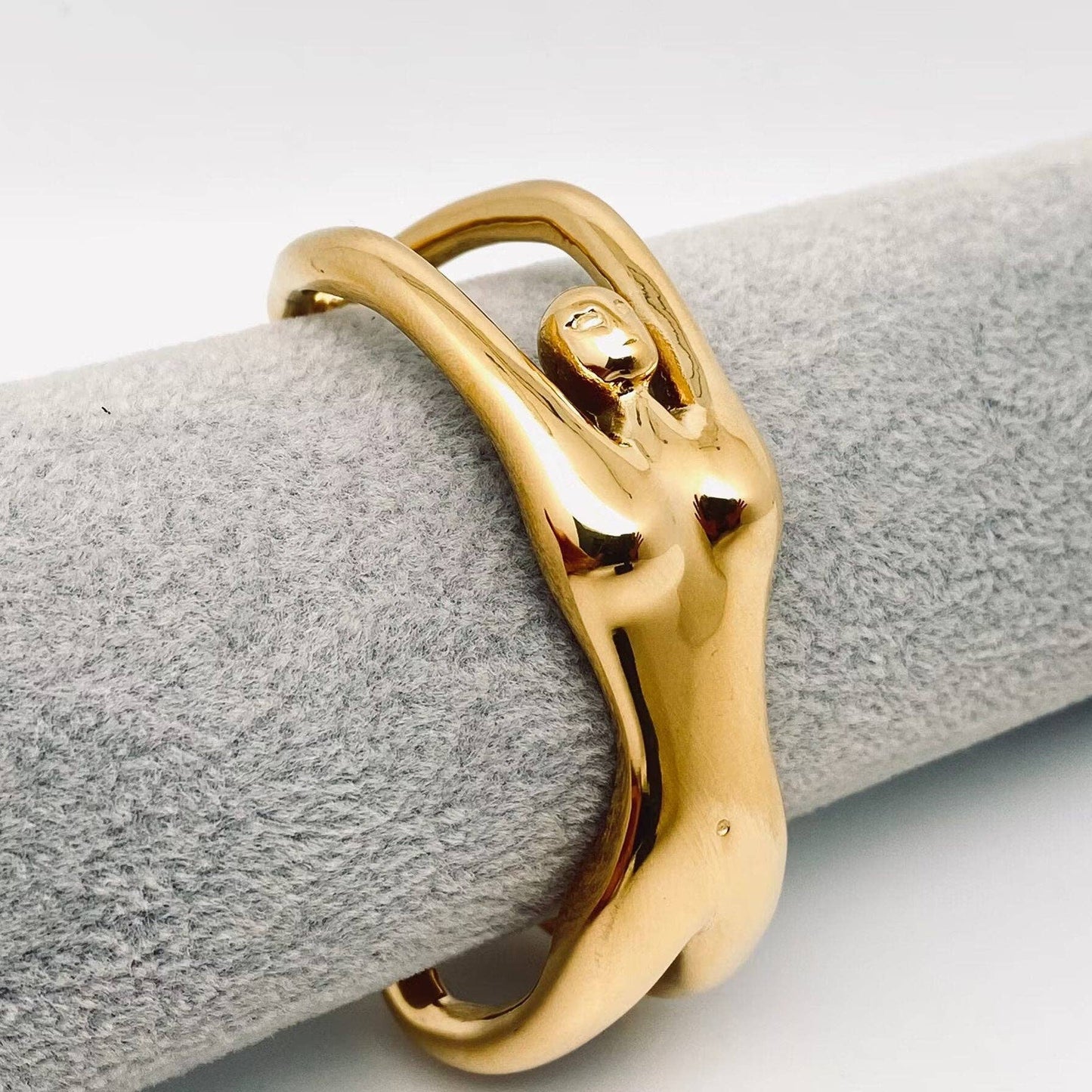 Kvinnokropp 18K Guldpläterat Armband i Rostfritt Stål