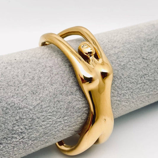 Kvinnokropp 18K Guldpläterat Armband i Rostfritt Stål