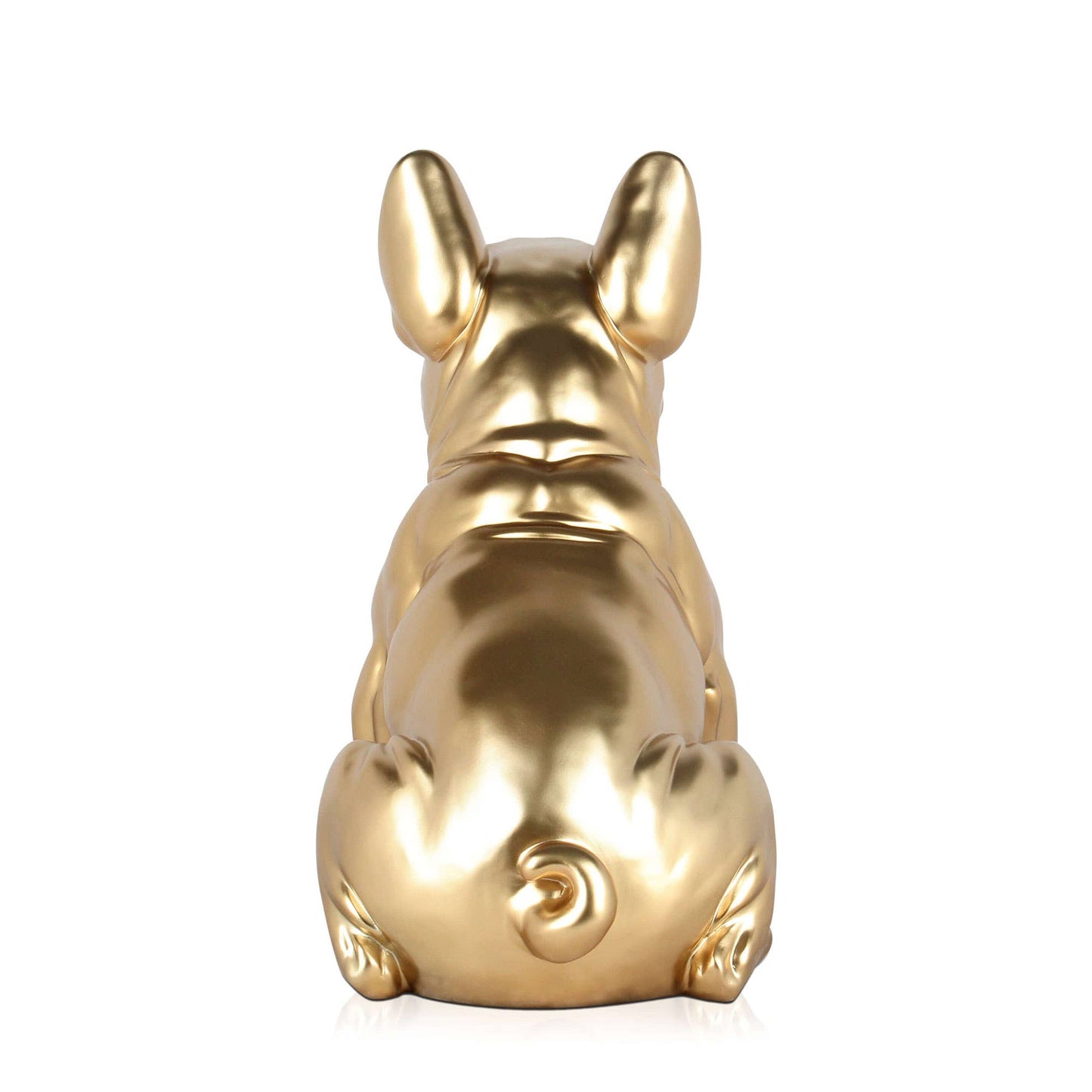 Hund (Large) - Fransk Bulldog - Hartsskulptur - Guld - Prydnad