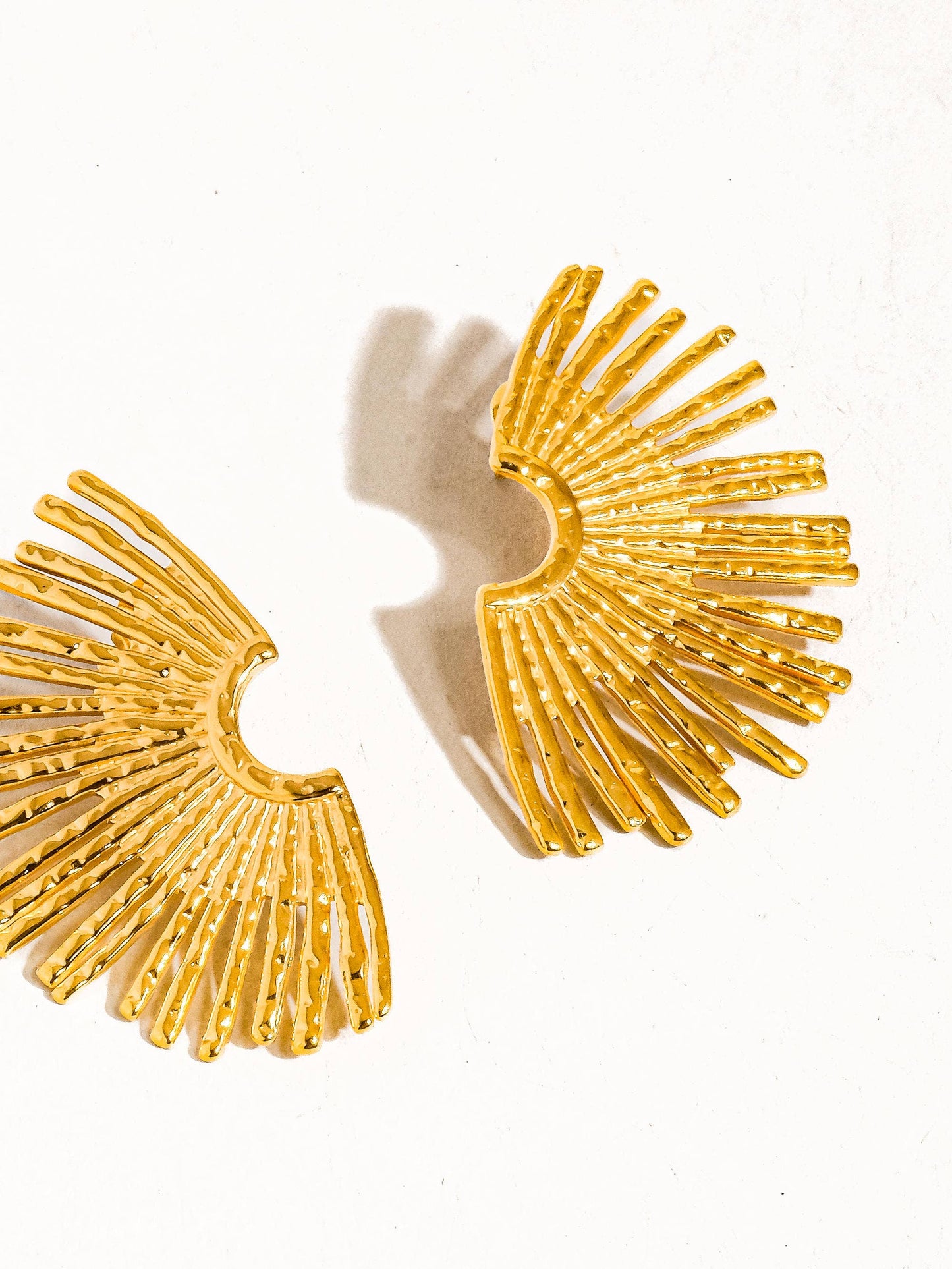 Teresa - 18K Gold Plated Sunburst Earrings: Gold