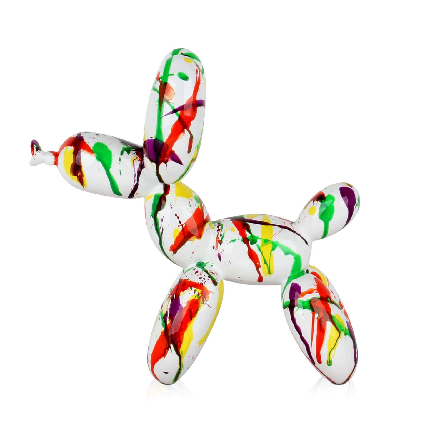Ballonghund - Hartsskulptur med Färgstänk - Prydnad