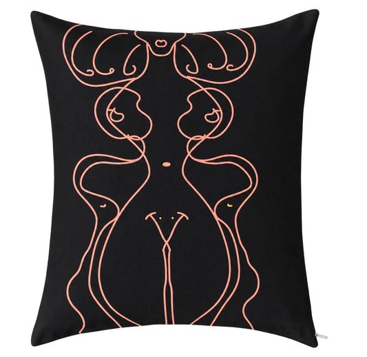 Kuddfodral Woman By Gina Cinnamoni – Svart 40 × 40 cm