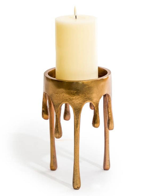 Surrealistisk Ljusstake I Guld (Medium) – "Dalí" I Aluminium