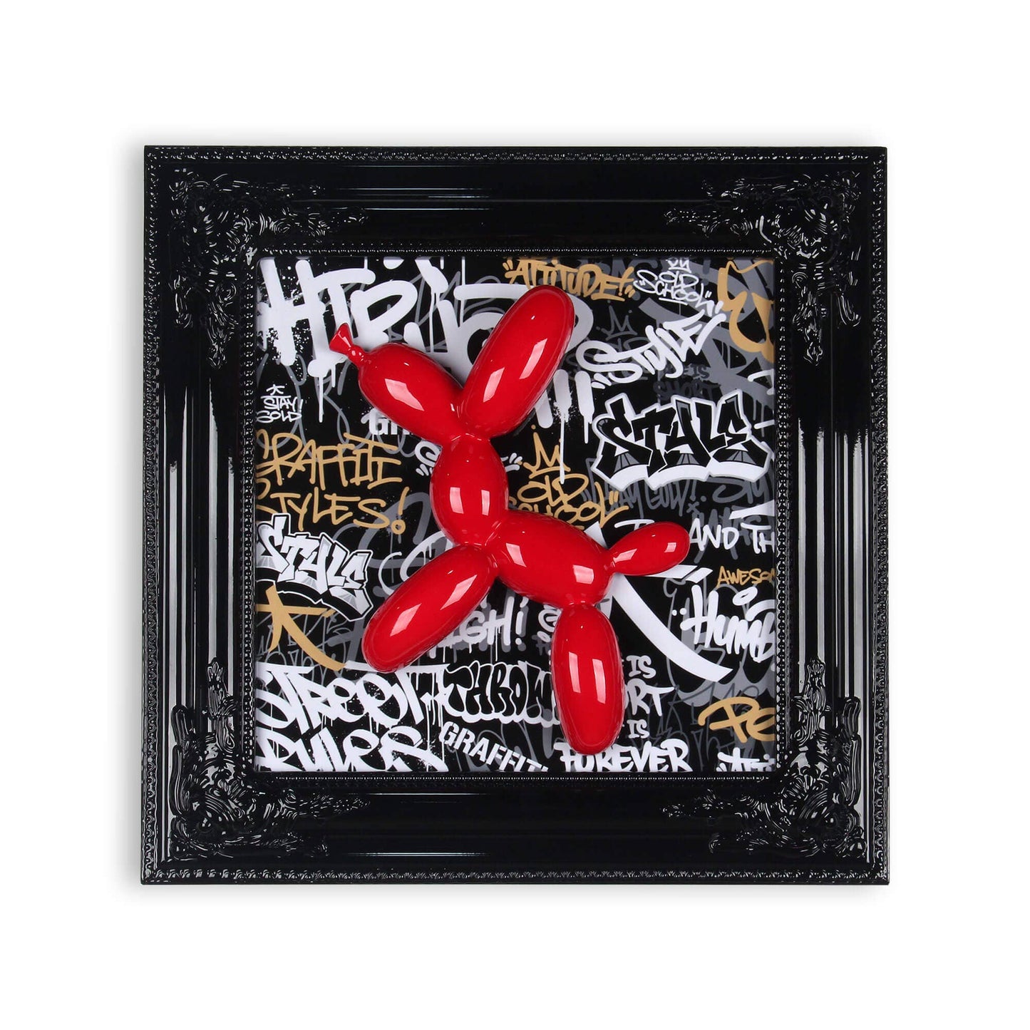 Röd Ballonghund - Tavla - Barock Modern Pop