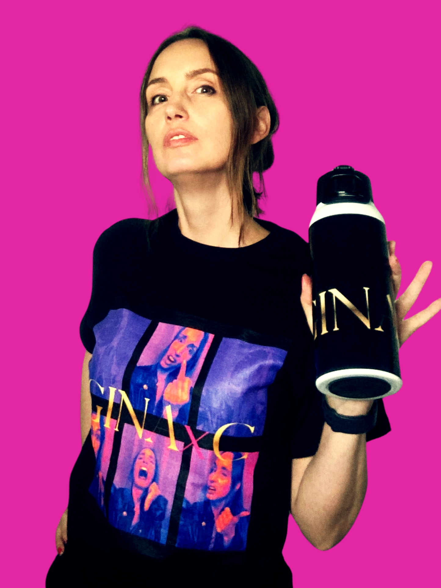 GINAxC - Attitude Color Pop with quote from "My Darkness (Dorian Gray)" on Back - Unisex classic tee