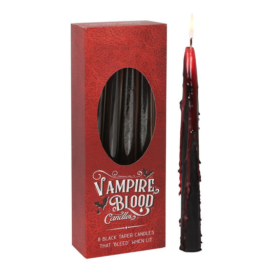 Vampyrblod Gotiska Ljus Svart och Röd – Set med 8