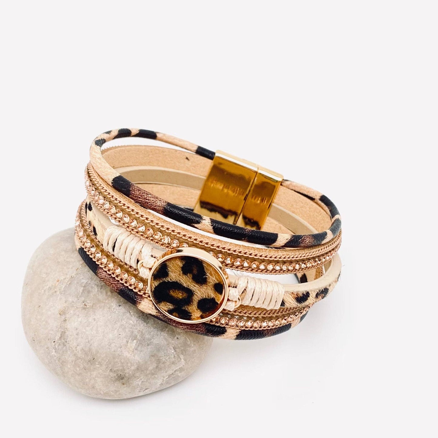 Leopard Armband - Magnetiskt Lås