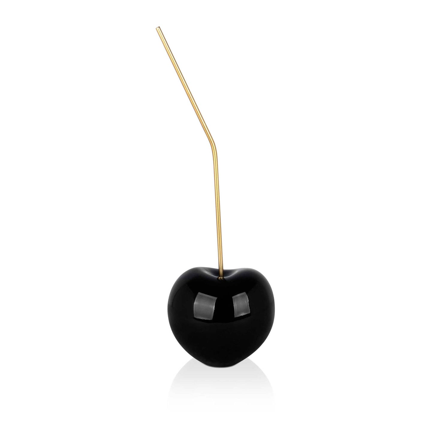 Cherry Single - Resin Sculpture - Black with Gold