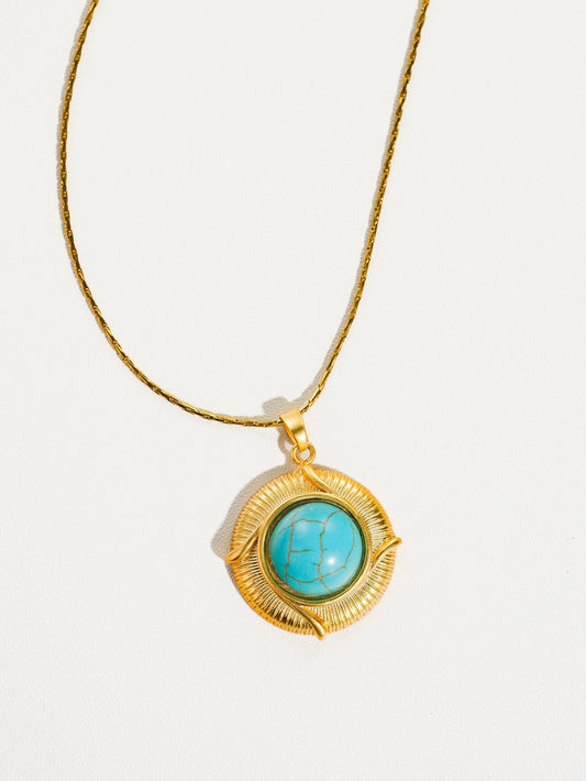 Lovisa - Necklace - 18K Gold Plated with Turquoise Pearl Pendant