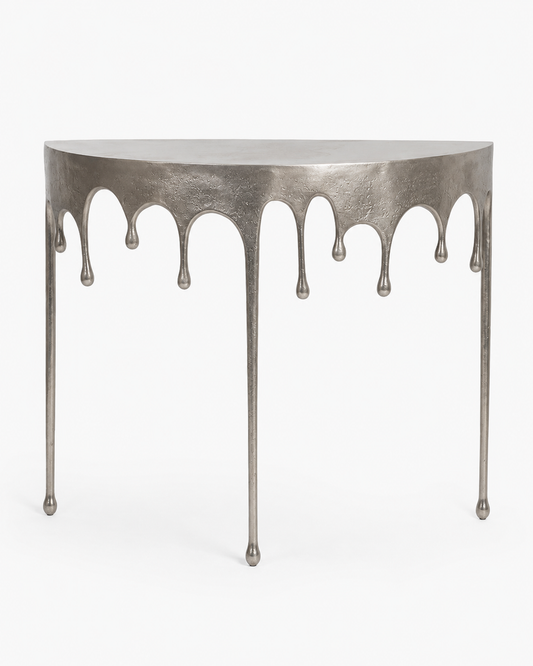 Dali Konsolbord I Silverfärgad Aluminium Med Droppande Design